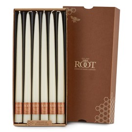 Root Candles 7217 Smooth Hand-Dipped 12-Inch Dinner Candles, 12-Count, Ivory