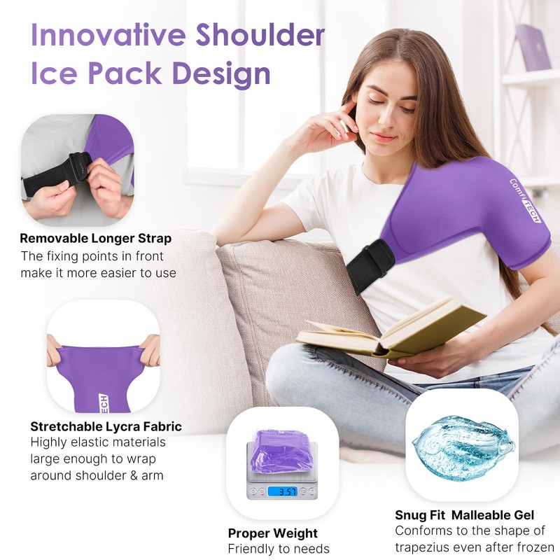 Comfitech Shoulder Ice Pack Wrap Sleeve for Better Putting On