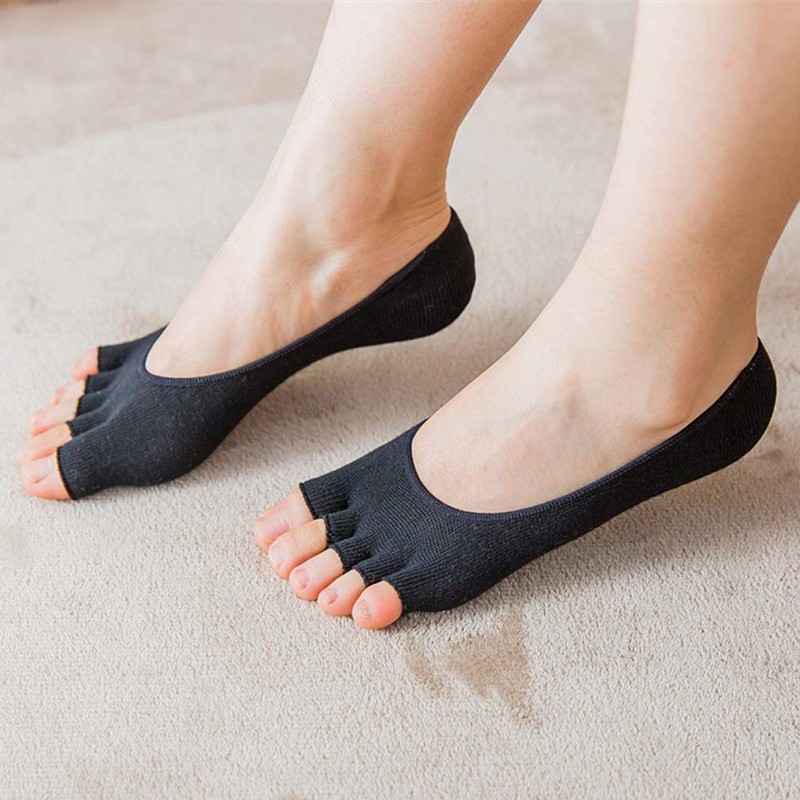 Angzhili Women's 5 Finger Foot Cover Socks, Open Finger Socks,