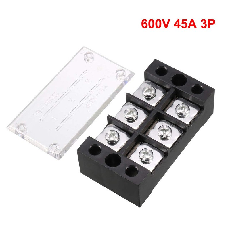 Sourcingmap 3 Pcs Dual Rows 3 Positions 600V 45A Wire
