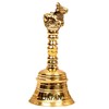 UAPAN Brass Pooja Bell (4 inch_Nandi, Gold)