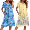 Ekouaer 2 Pack House Dresses for Women with Pockets Short
