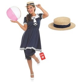 fun shack Victorian Dress Old Time Bathing Suit Women, Victorian Costume Women, Women's Fancy Dress Costume, small