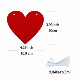 FAZHBARY 2 Pack Heart Garland Valentines Colorful Heart Banner for DIY Wedding Anniversary Rainbow Party Decorations