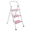 LUISLADDERS Step Ladder, Folding 3 Step Stool with Handgrip Anti-Slip