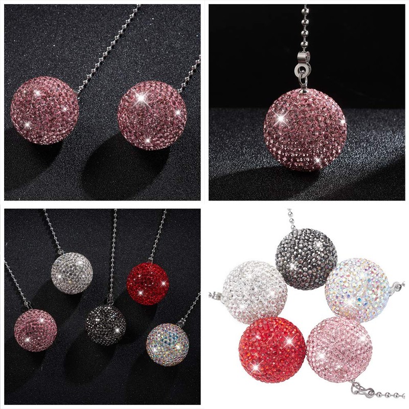 2 piezas de abalorio de arcilla con diamantes de imitación