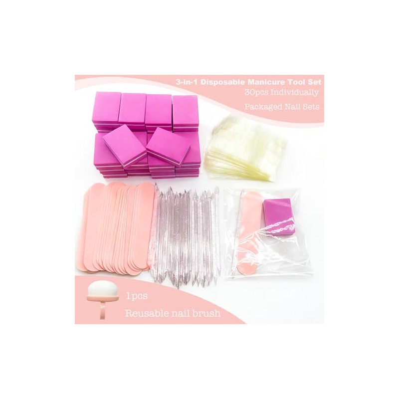 Kit de manicura de 4 piezas, limas de uñas de