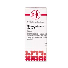 DHU Stibium sulfuratum nigrum D12 tablets, pack of 80 tablets