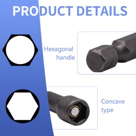 YXQ 10mm Hex Nut Driver Magnetic Extension Socket Drill Bit Holder, Power Nut Driver Bit Set 1/4" Quick-Change Hex Shank Drill Bit Holder for Electric Dril,150mm Length