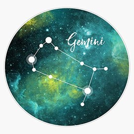 Gemini Zodiac Sign May 21 - June 20 Sticker Bumper Sticker Vinyl Decal 5"