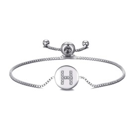 Philip Jones Initial Friendship Bracelet Letter H Created with Zircondia® Crystals
