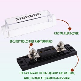 SIGANDG 500 Amp ANL Fuse Holder 0/2/4 Gauge Fuse Block with 500A ANL Fuses for Car Audio Truck DIY (2 Pack)