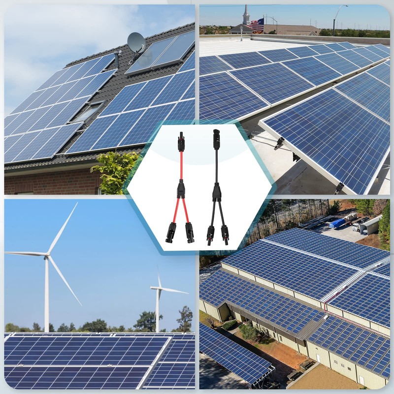Thlevel Solar Cable, Y Splitter, Solar Panel Cable, Male and