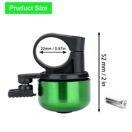 2 Pcs Bike Bell Bicycle Bell with Loud Crisp Clear Sound, Road and Mountain Bike Bell Adults Kids (Green)