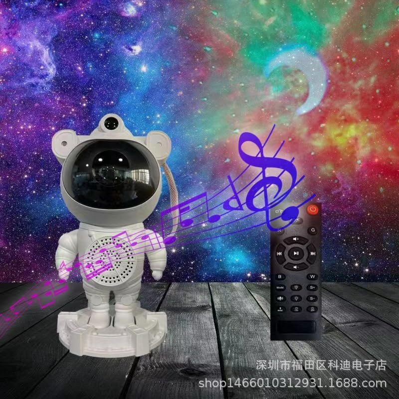 FotuYogo Astronaut Star Projector Night Light for Bedroom with Bluetooth