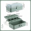 Haze Green IVF Medication Organizer Caddy 3-Layer Dividing Storage