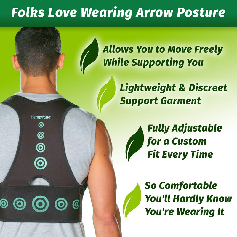 Hempvana Arrow Posture - Fully Adjustable Posture Support & Posture