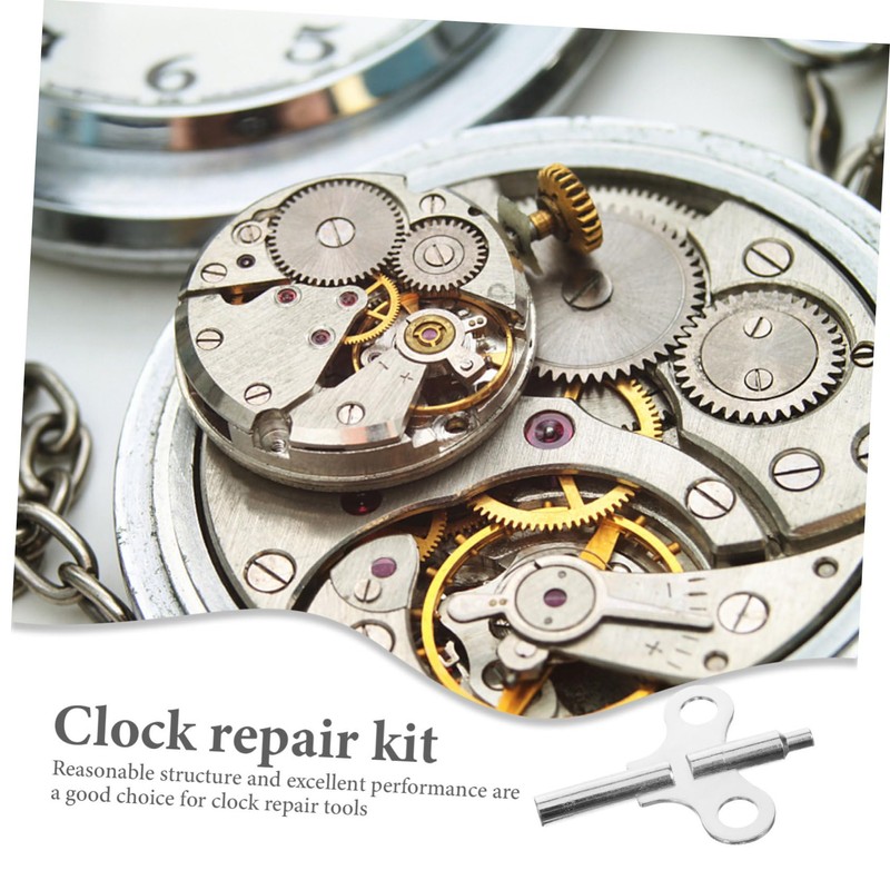 LALAFINA 2pcs Steel Clock Winding Key Durable Clock Tool Lightweight