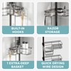 Zenna Home Tension Pole Shower Caddy Corner Organizer, Adjustable Standing