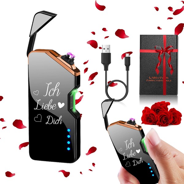 Umllpet Ich Liebe Dich Geschenk Elektronische Feuerzeug für Männer, Hochzeitstag