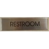 BUILDINGSIGNS.COM RESTROOM SIGN (BRUSHED ALUMINUM 2 X7.75 )-REF24-1027