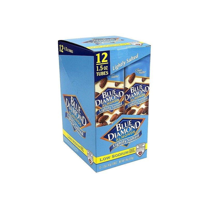 Blue Diamond Almonds, Lightly Salted, 1.5 Ounce (Pack of 12)