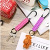 AYNKH 4 Pcs Nylon Rope Woven Keychain with Carabiner Clip