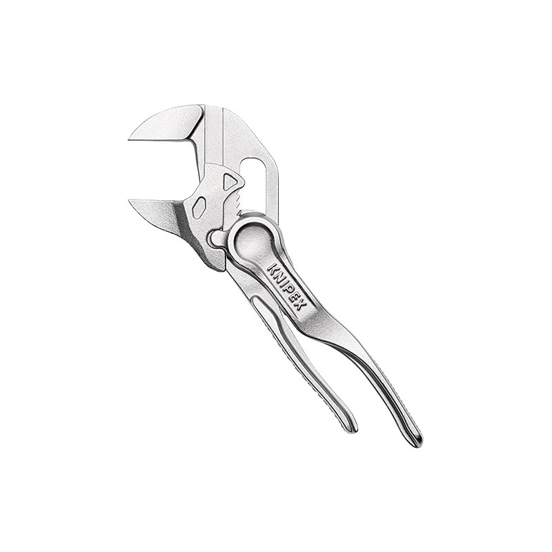 KNIPEX Pliers Wrench XS, Chrome-Plated, 100 mm, Grips Continuously Up