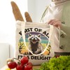 LARIAU Raccoon Canvas Tote Bag Gifts for Women, Retro Raccoon