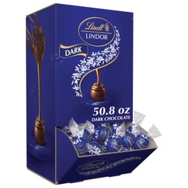 Lindt LINDOR Dark Chocolate Candy Truffles, Dark Chocolate with Smooth, Melting Truffle Center, 50.8 oz., 120 Count