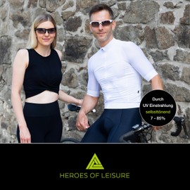 HEROES OF LEISURE® Photochromic Cycling Glasses for Men - Wind Protection Sports Sunglasses with UV400 Protection - Photochromatic Sports Glasses (Cycling Glasses) for Road Bike, MTB or as Running