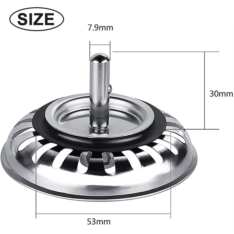 unifun Sink Strainer Basket, Drain Filter with Spigot for Eccentric