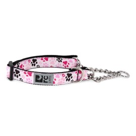 RC Pets 1" Martingale Training Collar, Medium, Pitter Patter Pink
