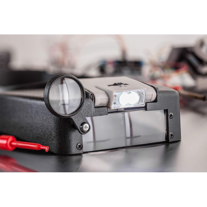 SE Illuminated Dual Lens Flip-In Head Magnifier, Head Magnifier, Tools