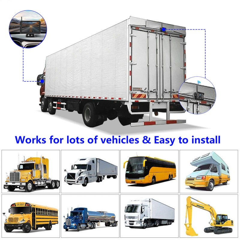 Yuanting 2.4G Wireless Car Backup Camera 5'' Reversing Kit HD