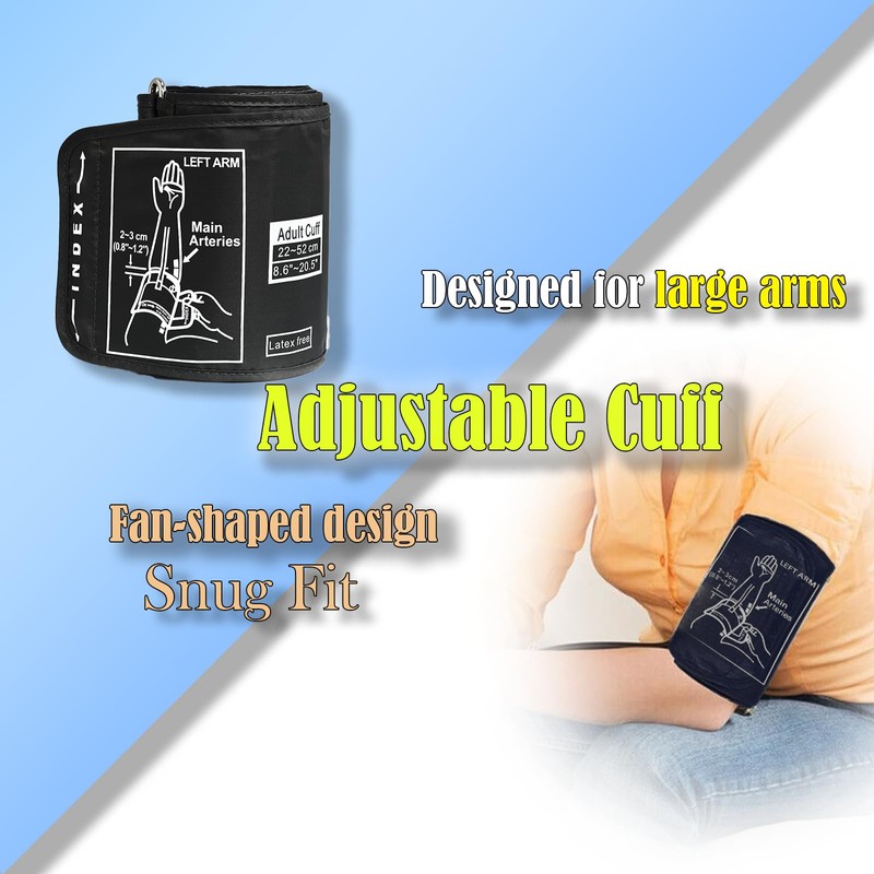 Extra Large Blood Pressure Cuff, 22-52CM circumference-Replaceable cuff for home