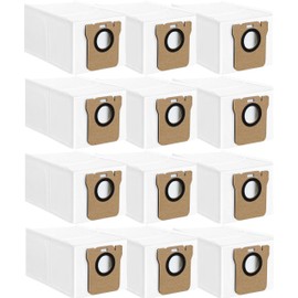 YBVABE 12Pack Dust Bags for Dreame L10s Ultra/L20 Ultra/L10s Pro Ultra Heat/X30 Ultra/X40 Ultra Robot Vacuum Self-Emptying Base, 3.2 L Large Capacity Disposable Vacuum Bag Replacement Accessories