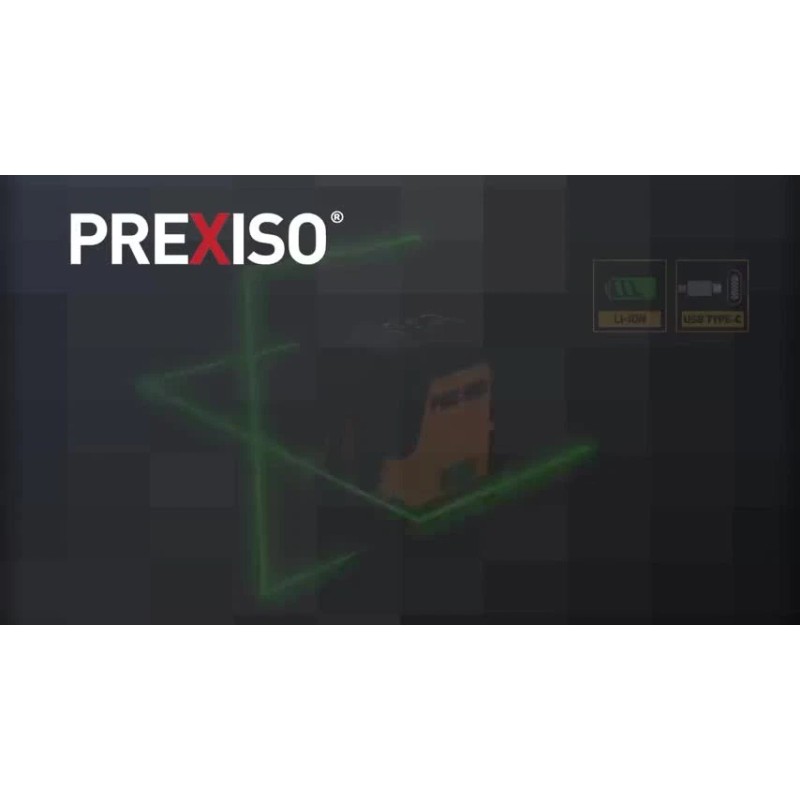 PREXISO 100Ft Rechargeable Dual Modulus Line Laser Self Leveling Laser