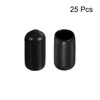 sourcing map 25pcs Rubber End Caps 5/16"(7.5mm) ID Vinyl Round