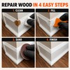 Wood Filler, Paintable & Sandable White Wood Putty for Hole