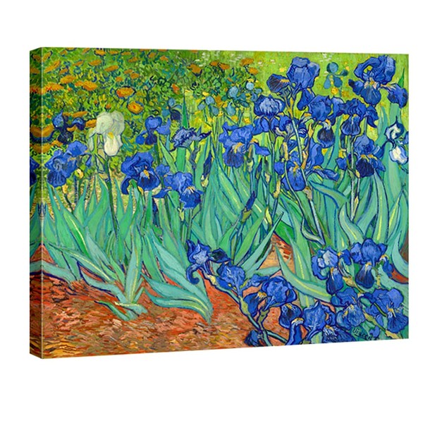 Wieco Art Irises Extra Large Modern Gallery Wrapped Floral Giclee Canvas Prints By Van Gogh Famous Flowers Oil Paintings Reproduction Artwork Pictures on Canvas Wall Art for Bedroom Home Decorations