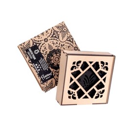 Prezent Mexico Portavasos Coasters Picados de Fieltro, Color Negro para Decoración Mexicana, Set de 6 Piezas