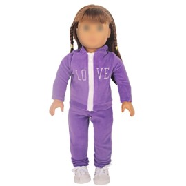 Unbranded Love Sweat Suit for 18 inch doll