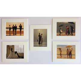 'The Classic Collection' by Jack Vettriano Set of 5 Mounted/Unframed Art Prints(10" x 8" - 25cm x 20cm)