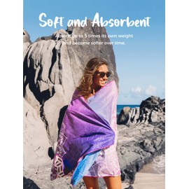 OCOOPA Microfiber Beach Towel Sand Free, Extra Large 71''X32'' Oversized Towels, Lightweight Compact Quick Dry Absorbent Pool Towel for Bath,Camping,Swimming,Travel Accessories