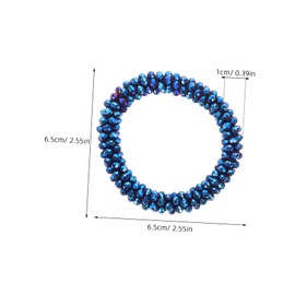 Healvian Fashionable Crystal Hairband Girls Hair Ties Hair Jewelry Sparkly Ponytail Holders Tie Holder Bracelet Elegant Accessories