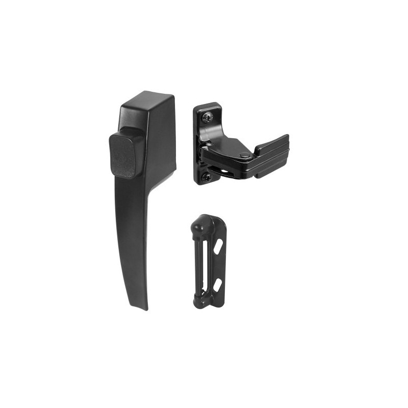Prime-Line MP5007 Push Button Screen/Storm Door Latch Set, Black (1
