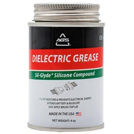 AGS Automotive Solutions Brush Top Can Dielectric Silicone Grease Compound for All Electrical Components and Connectors, 4oz, Percise and Easy Application, Made in USA