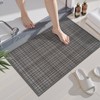 Uphome Bath Mats for Bathroom, Gray Super Absorbent Bathroom Rug,