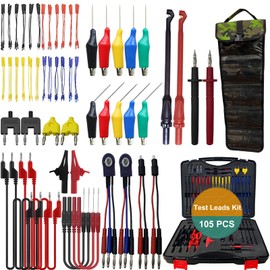 Makeronics 105-in-1 Automotive Circuit Test Leads Kit with Heavy Duty Back Probes and Wire Piercing Probes，Multi-Function Electric Tester Diagnostic Tool Wire Connectors Set, Carrying Case and Bags